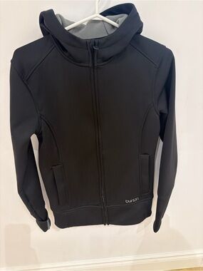 Burton Black Zip-up Hooded Jacket - women size small